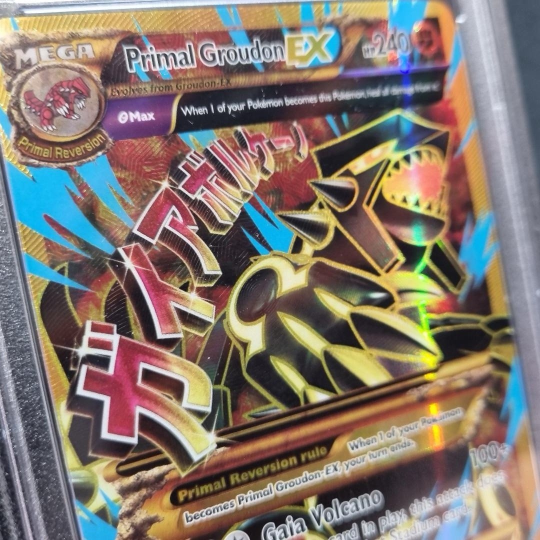 Pokemon XY Ancient Origins Primal Groudon EX Full Art #97/98 PSA 72