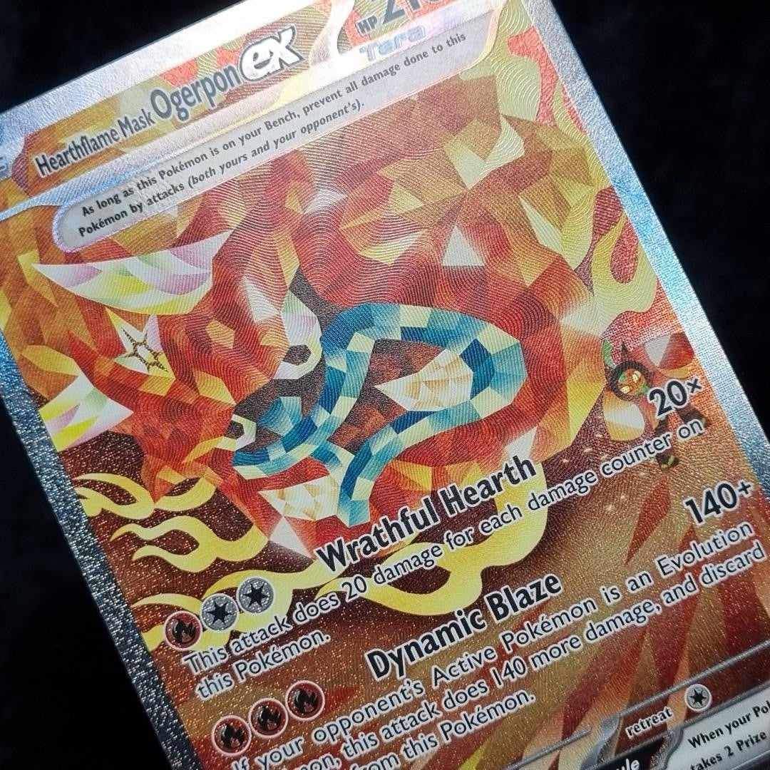 Pokémon Hearthflame Mask Ogerpon ex 212/167 SIR TCG Twilight Masquerade English2