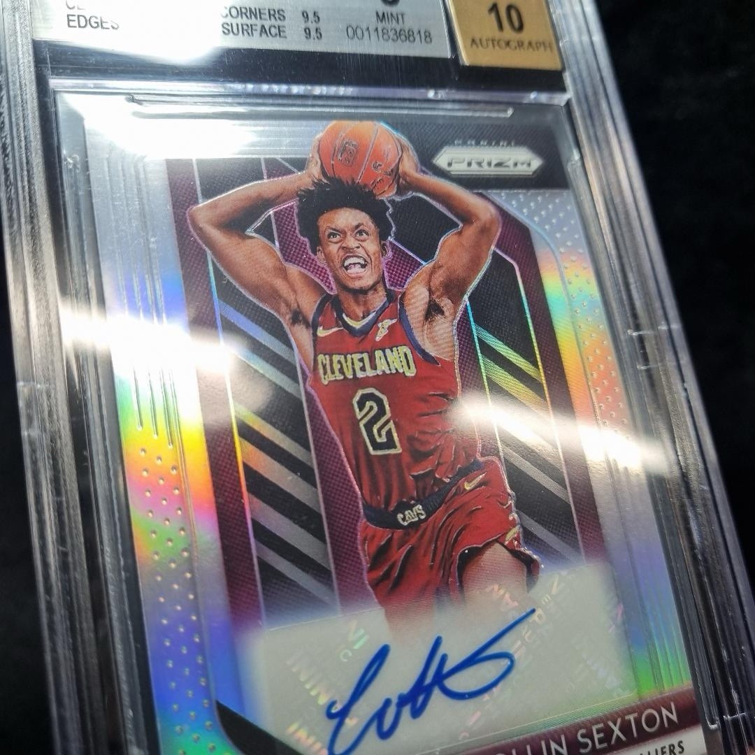 2018 Panini Prizm Signatures Silver Collin Sexton BGS9/10 Rookie Auto RC2