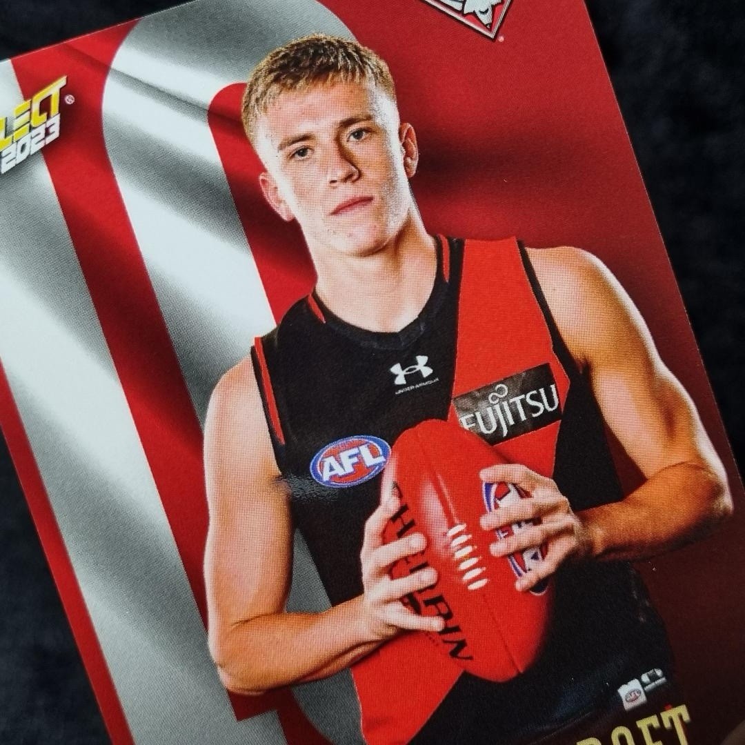 AFL 2023 Nate Caddy Draft Pick #10 /386 Select Essendon Bombers2