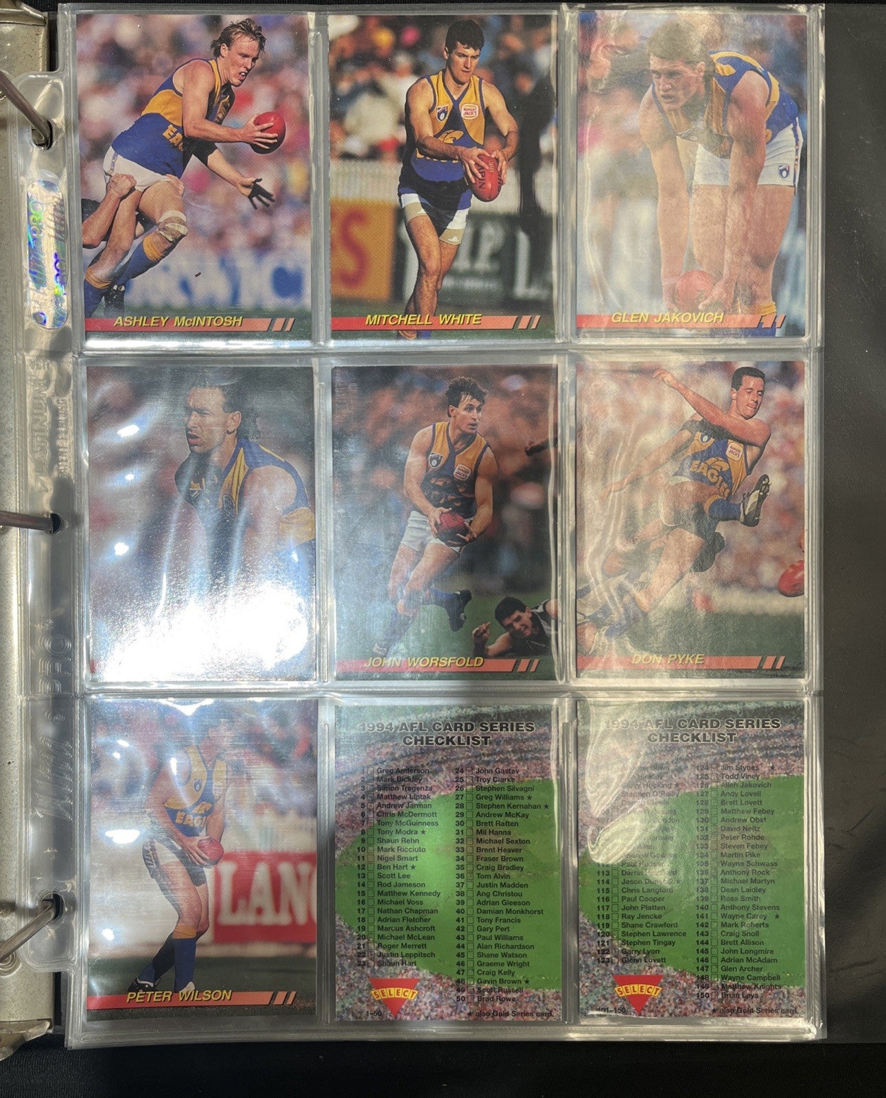 1994 Select AFL Complete Set 1-200 In Folder5