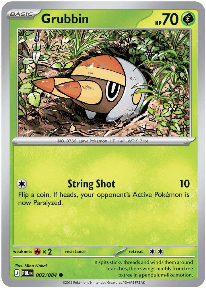 Grubbin 002/084 C Reverse Holo