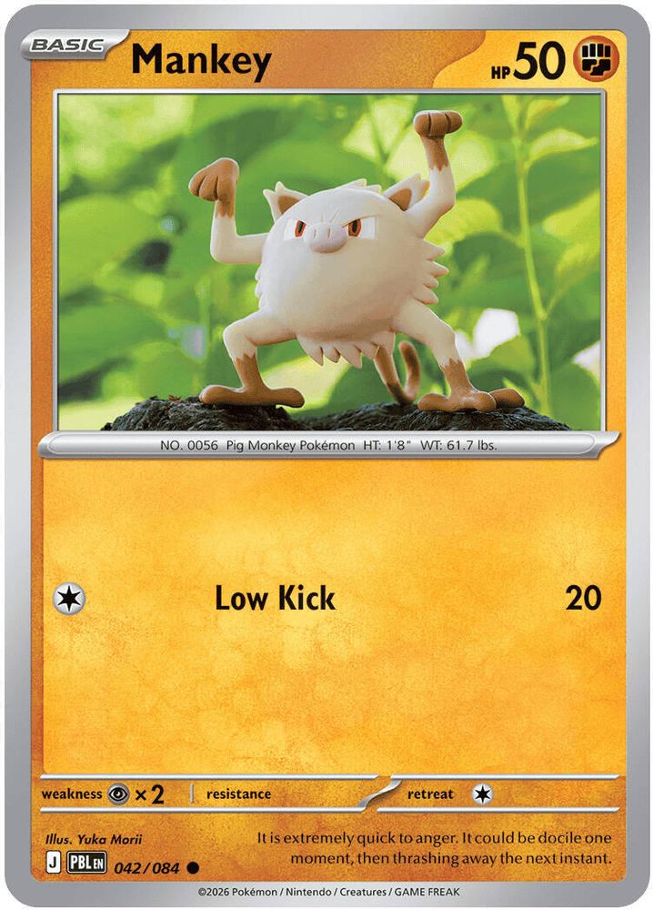 Mankey 042/084 C Reverse Holo