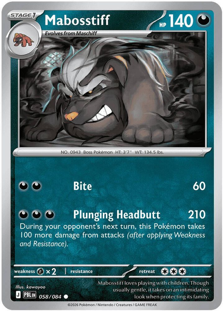 Mabosstiff 058/084 C Reverse Holo