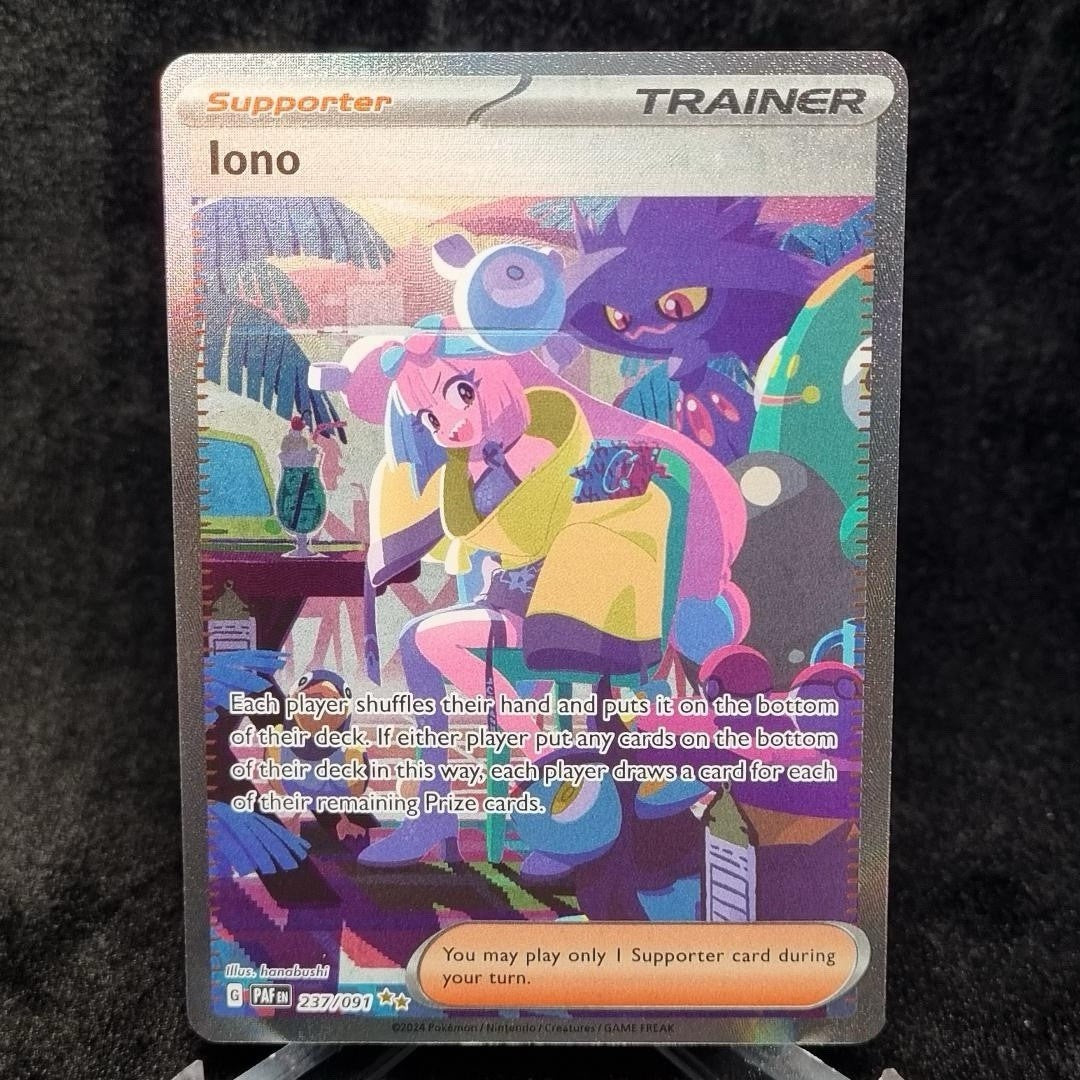 Pokémon TCG lono Holo Card 237/091 Full Art Paldean Fates English0