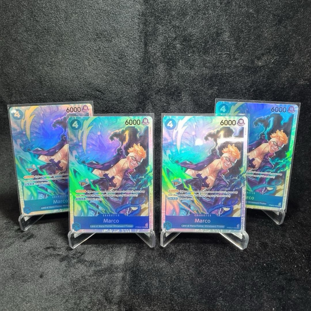 4x One Piece Card Game - Marco PRB02-008 SR - The Best Vol. 2 - English OP130