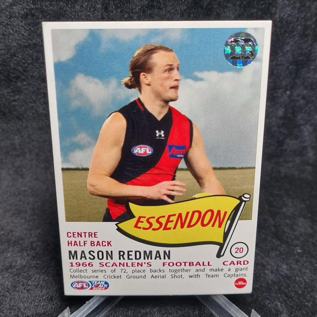 AFL 2024 TeamCoach Scanlen's Retro Mason Redman Essendon Bombers #200