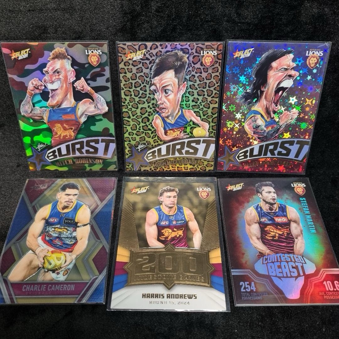AFL Brisbane Lions Inserts/ Numbered Card Lot X 26 Aussie Rules Premiers 3