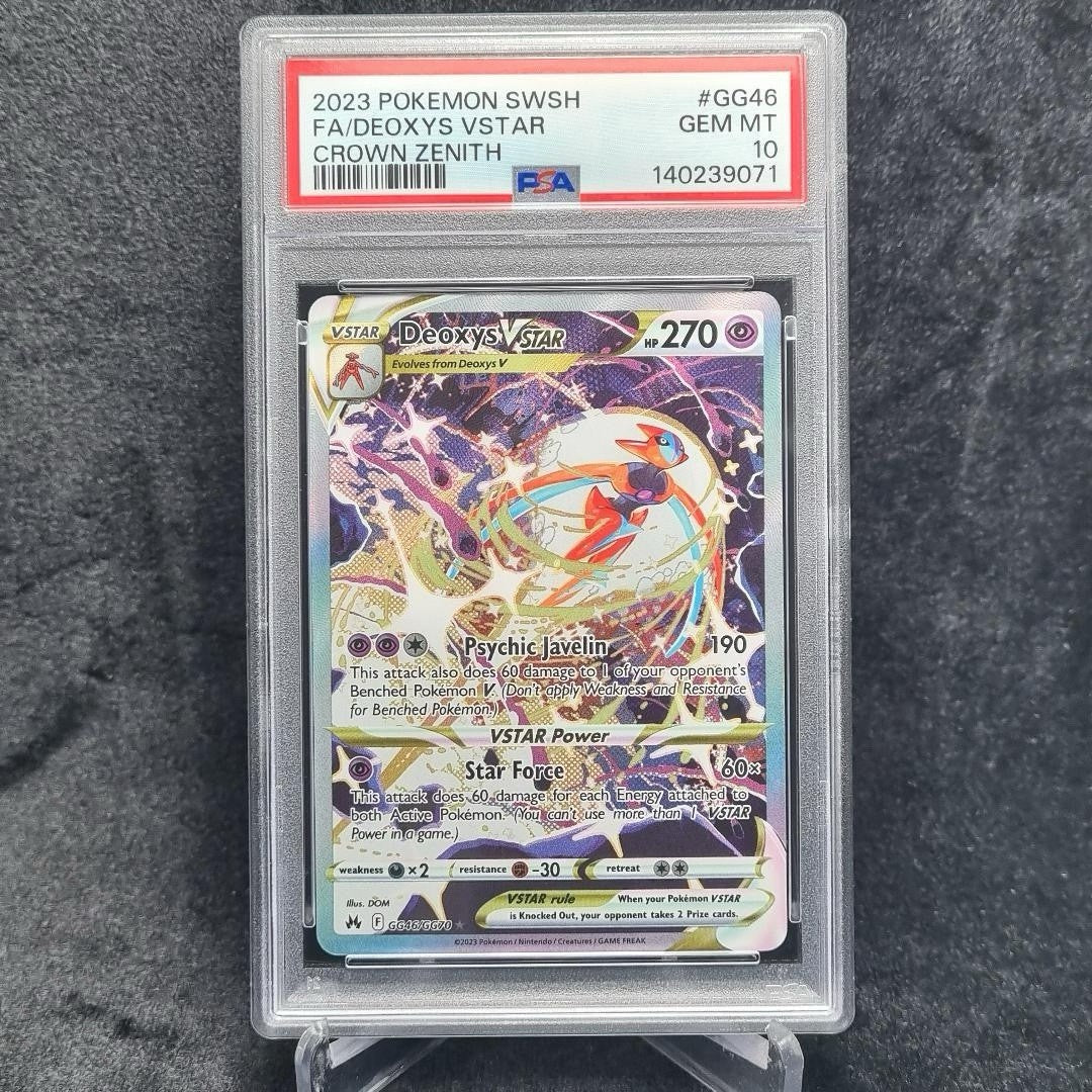 2023 Pokemon SWSH Crown Zenith Deoxys VSTAR Galarian Gallery #GG46/GG70 PSA 100