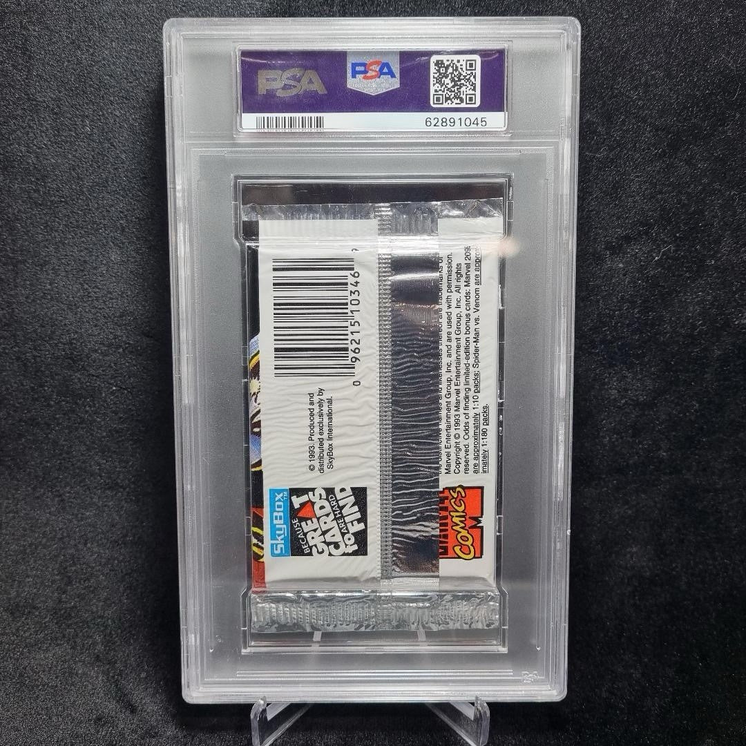 1993 Skybox Marvel Universe Foil Pack Silver Sable PSA 81