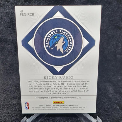 NBA Ricky Rubio Penmanship Autograph /25 National Treasures Panini 2020-211