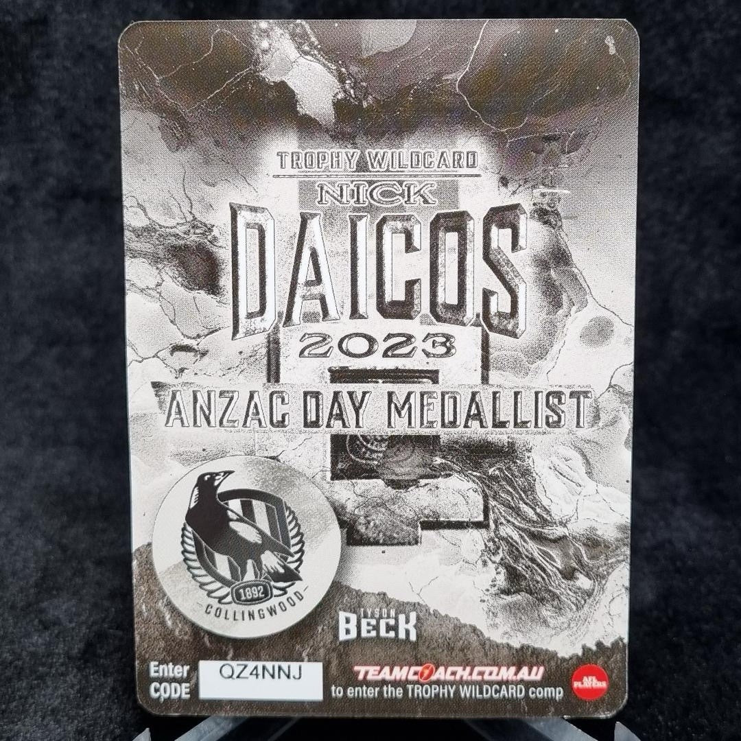 2024 AFL Nick Daicos Teamcoach Silver Trophy Wildcard  Anzac Day Medallist1