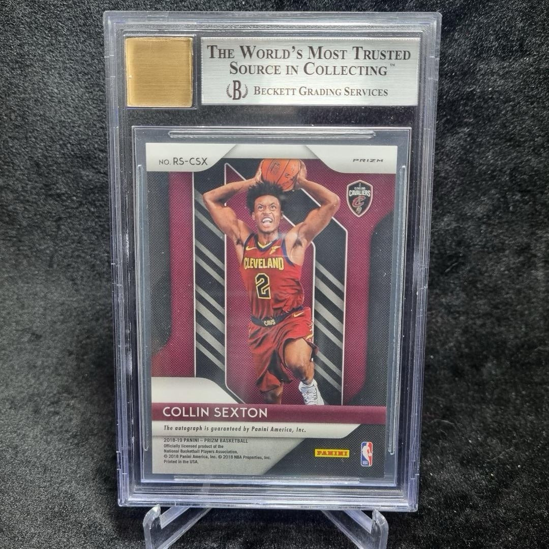 2018 Panini Prizm Signatures Silver Collin Sexton BGS9/10 Rookie Auto RC1