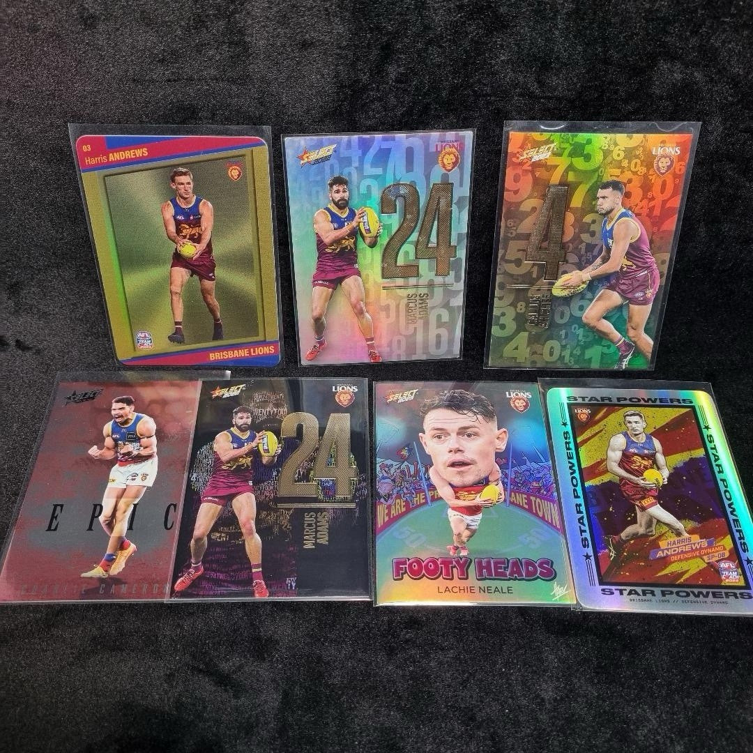 AFL Brisbane Lions Inserts/ Numbered Card Lot X 26 Aussie Rules Premiers 7