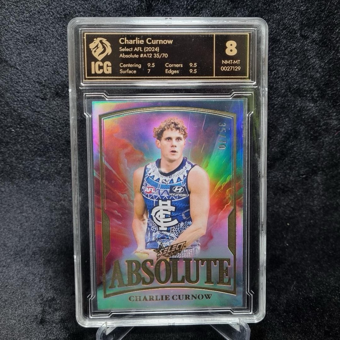 AFL Charlie Curnow /70 2024 Absolute ICG 8 Carlton Blues0