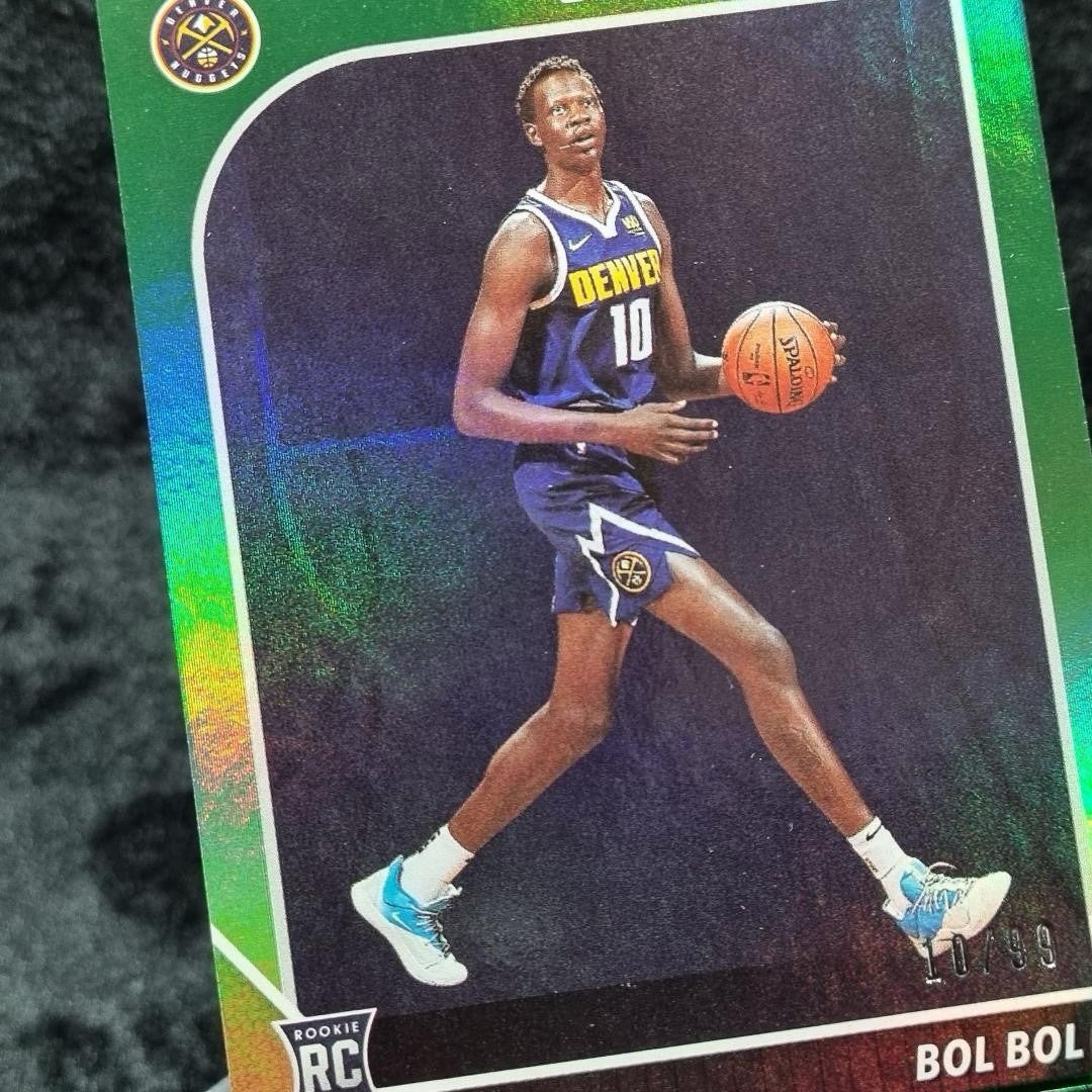 2019-20 NBA Bol Bol Rookie 10/99 Jersey Match #233 Panini Hoops Green3