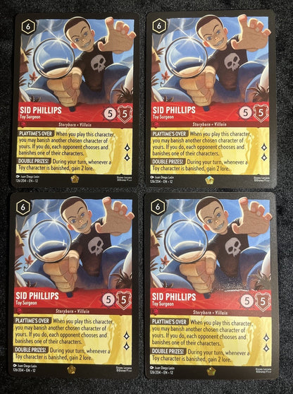 Disney Lorcana - Wilds Unknown - Sid Phillips Toy Surgeon 126/204 Play Set x40
