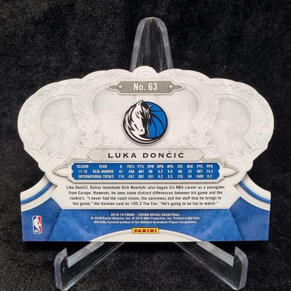 NBA 2018-19 Luka Dončić Panini Crown Royale #63 Rookie RC Die-Cut Dallas Mavs1