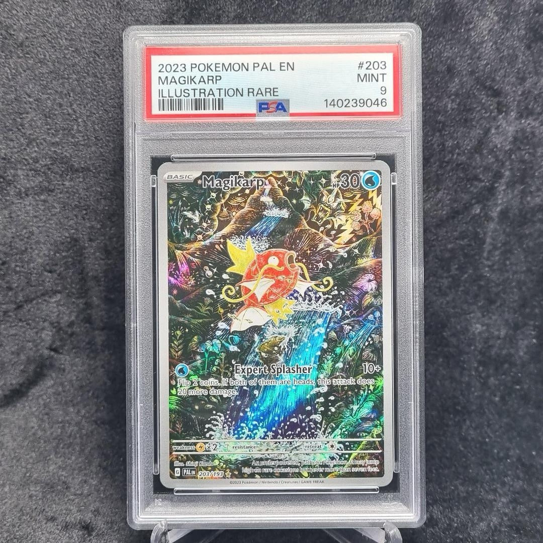 Pokémon Magikarp 203/193 Illustration Rare PSA 9 Paldea Evolved TCG English0