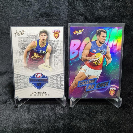 AFL Brisbane Lions Insert/ Numbered Card Lot X 2 Trading Cards0