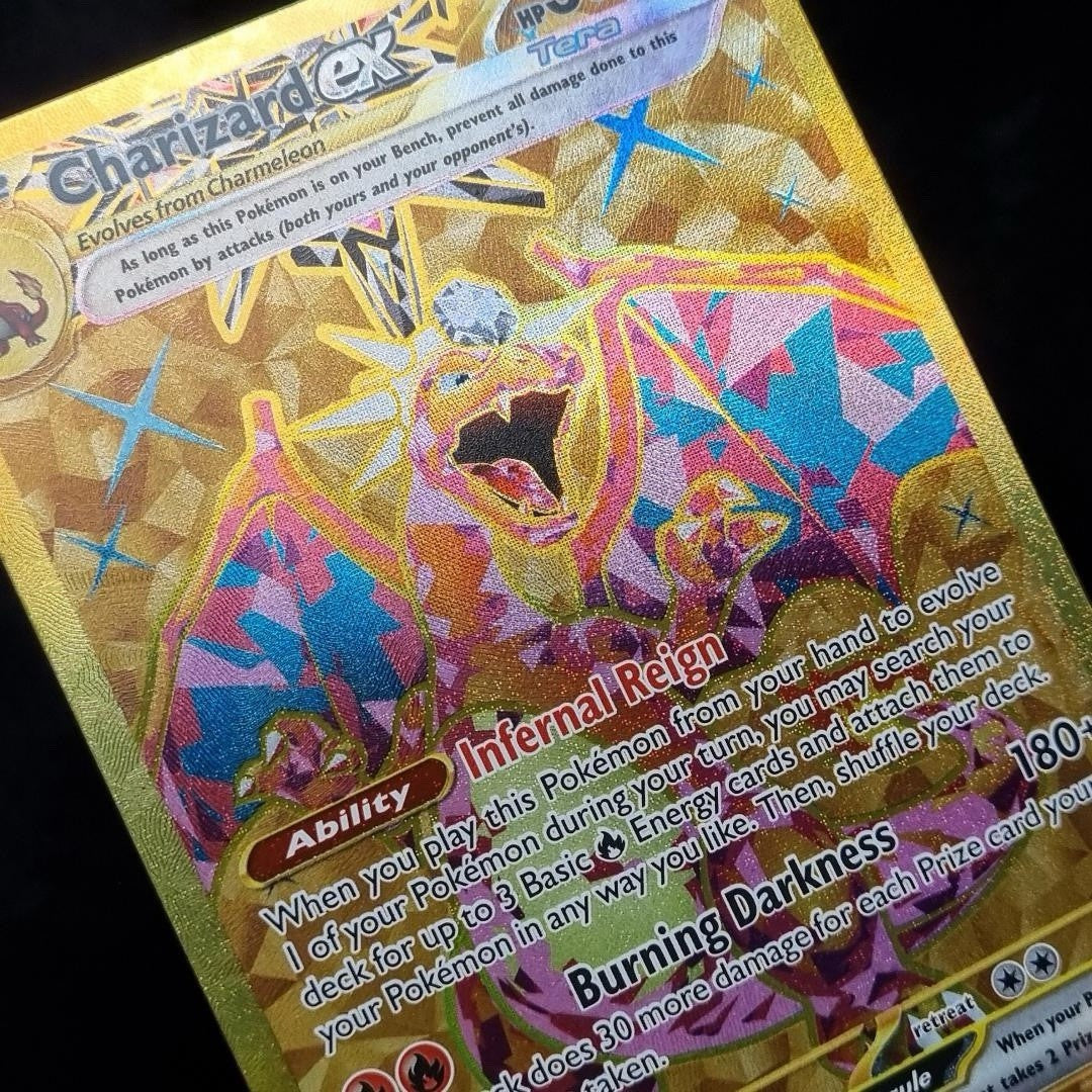 Pokémon Gold Charizard EX Obsidian Flames 228/197 Gold Hyper Rare English TCG2
