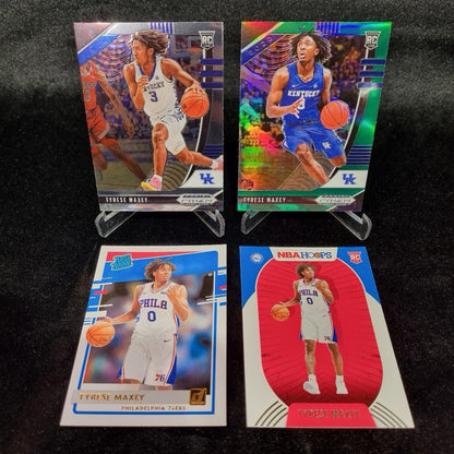 NBA Tyrese Maxey Rookie Card Lot X 4 2020-2021 76ers0