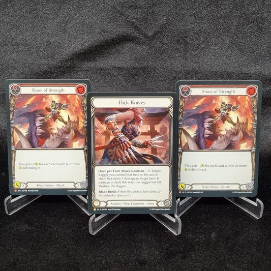 Flesh And Blood TCG Bundle Show Of Strength & Flick Knives 2025 Legend Story0