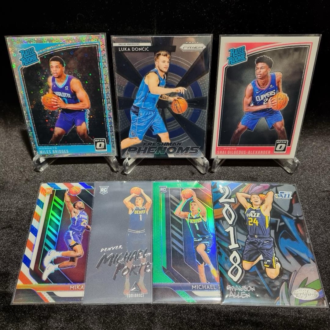 NBA 2018-19 Rookie /Insert Card Bundle X 7 Ft Luka Doncic & SGA RC Panini (#3)0