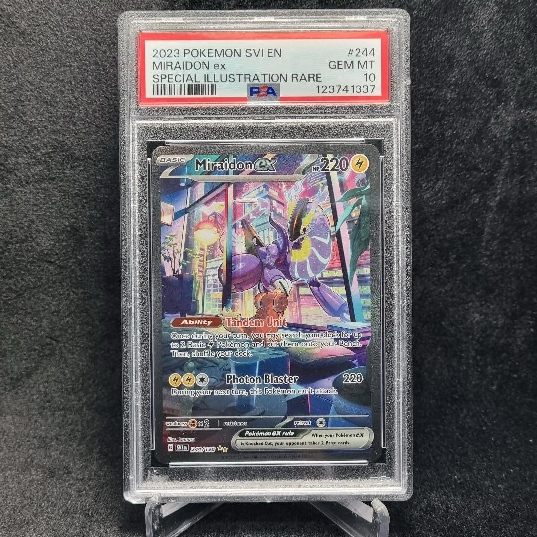 Pokémon Miraidon EX PSA 10 SIR 244/198 Scarlet & Violet Base Set English TCG0