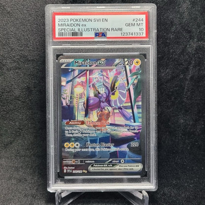 Pokémon Miraidon EX PSA 10 SIR 244/198 Scarlet & Violet Base Set English TCG0