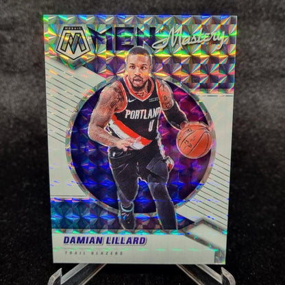 NBA Damian Lillard /25 White Mosaic Men Of Mystery 2020/21 Trail Blazers Panini0