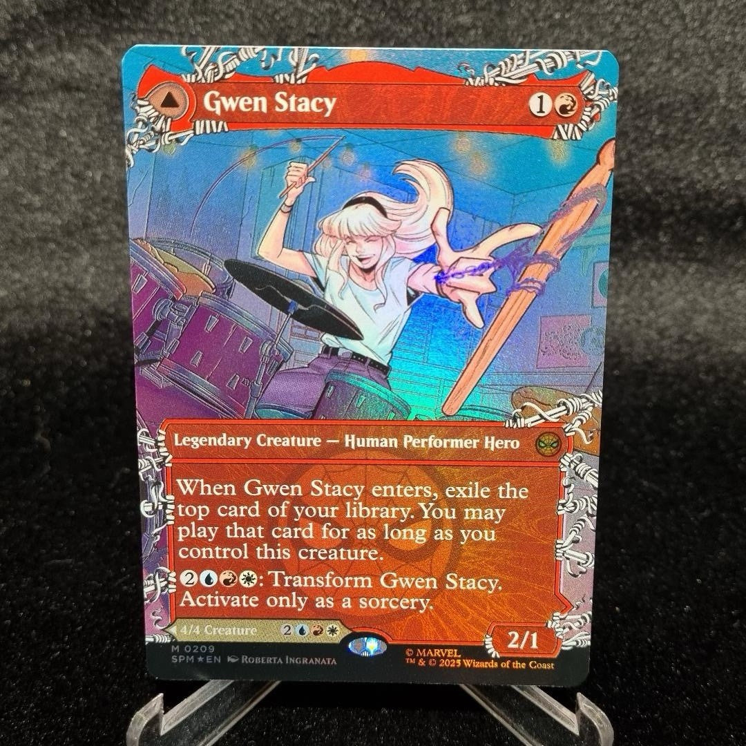 Gwen Stacy (0209) (Borderless) (SPM-209) - Marvel's Spider-Man Foil MTG WOTC0