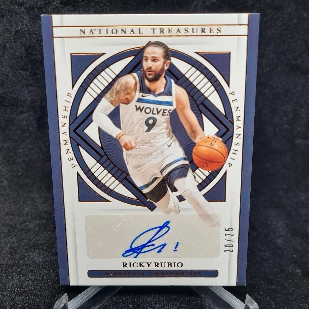 NBA Ricky Rubio Penmanship Autograph /25 National Treasures Panini 2020-210