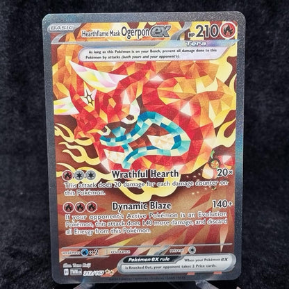 Pokémon Hearthflame Mask Ogerpon ex 212/167 SIR TCG Twilight Masquerade English0