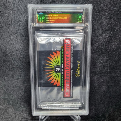 1995 Playboy Chromium Cover Cards Foil Pack 1st Edition TCG 8 Graded Pack0