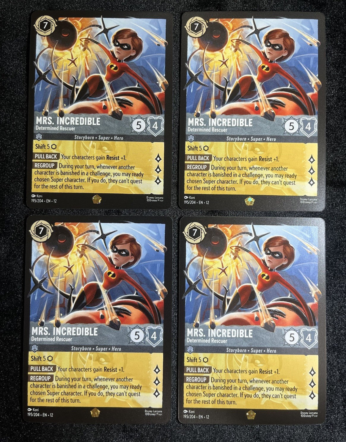 Lorcana Wilds Unknown Mrs. Incredible - Determined Rescuer Legendary x4 Play Set0