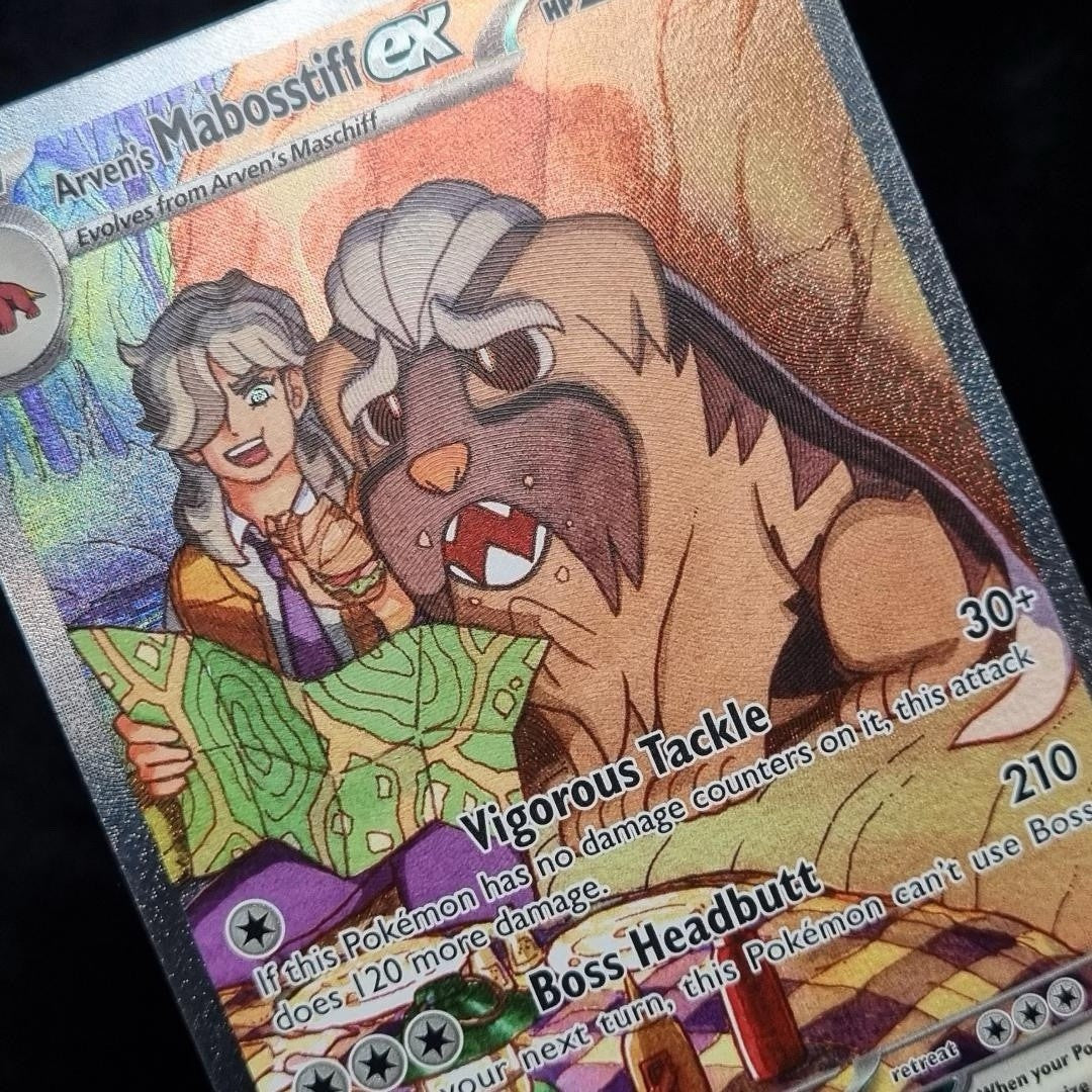 Pokémon Arven's Mabosstiff ex 235/182 DRI Destined Rivals Holo TCG English2