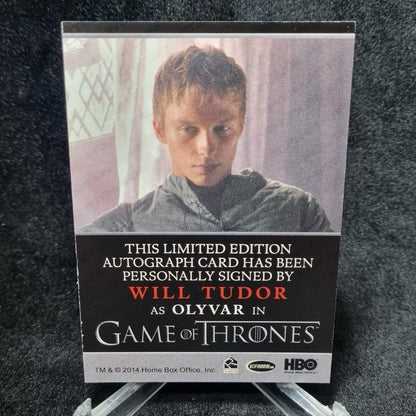 Game of Thrones 2014 Season 4 Autograph Auto Card Will Tudor as Olyvar HBO1
