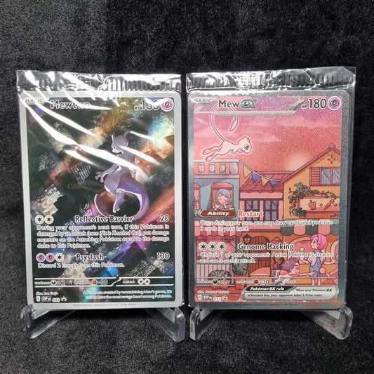 Pokémon Sealed TCG SVP 052 Mewtwo & 053 Mew EX (151 UPC 2-Card Promo Set)0