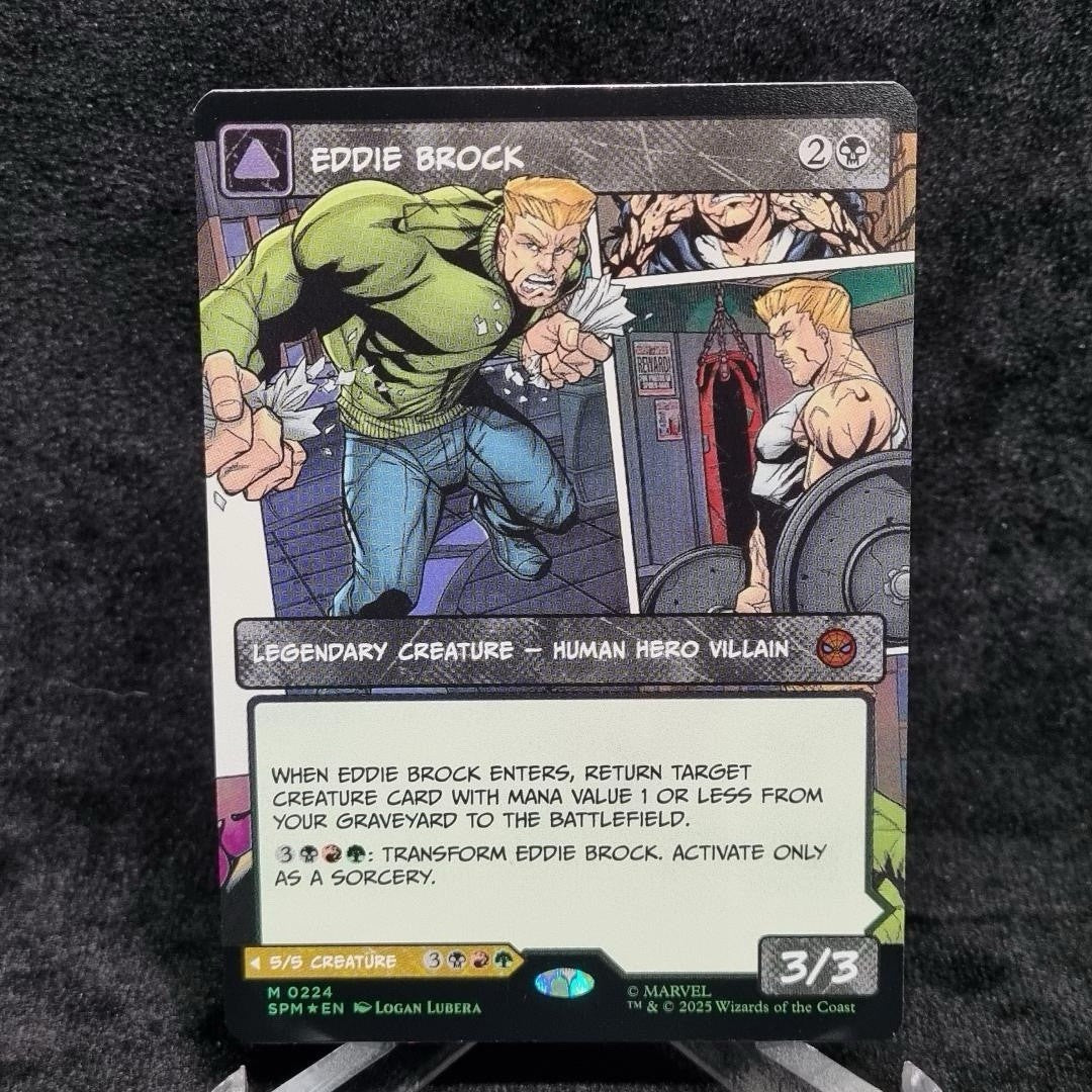 Magic The Gathering Eddie Brock FOIL Showcase Borderless Marvel Spider-Man0