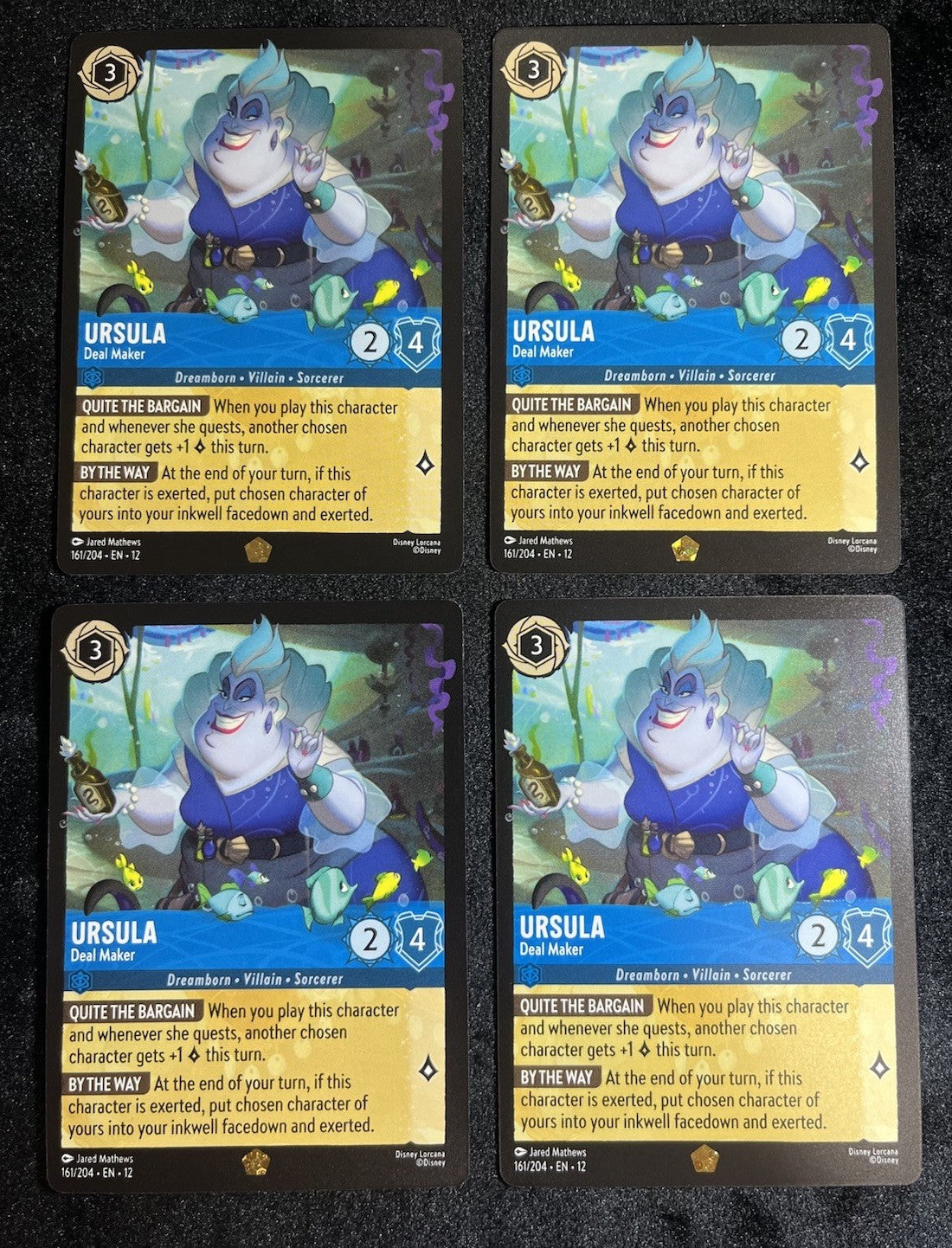 Lorcana Wilds Unknown - 161/204 Ursula - Deal Maker - Legendary x4 Play Set0