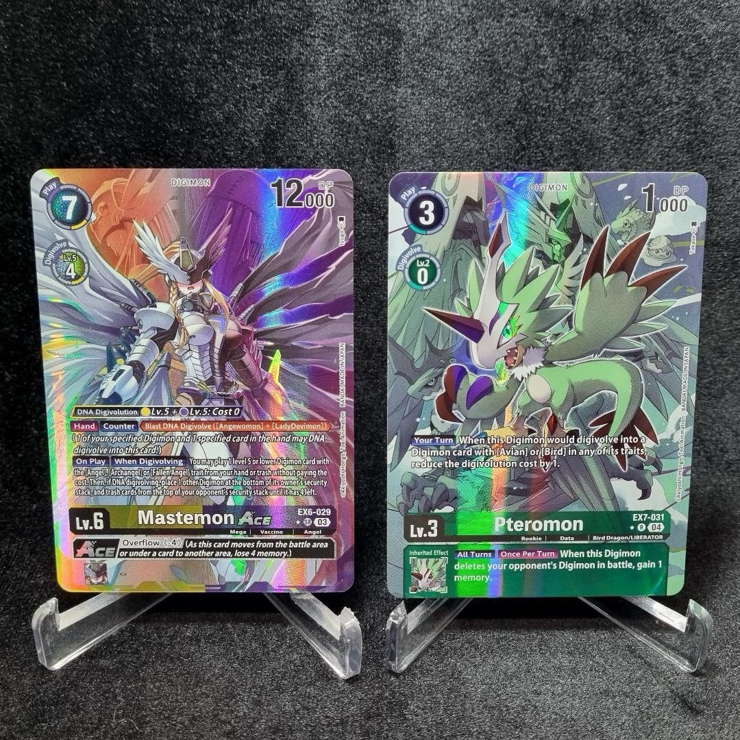 Digimon TCG Infernal Ascension Super Rare Mastemon ACE & Pteromon Alt Art Bundle0