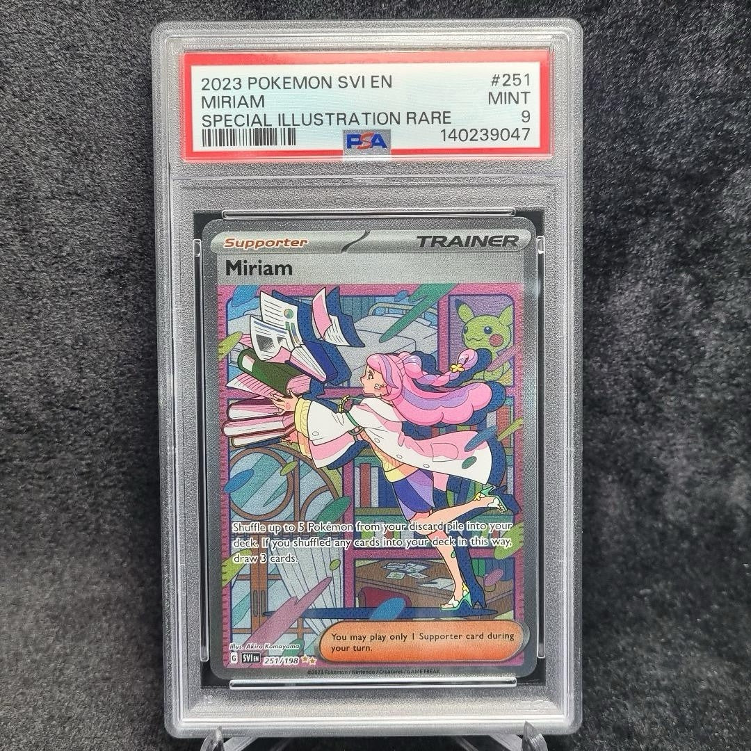 Pokémon Miriam PSA 9 Special Illustration Rare #251 Trainer English TCG 20230