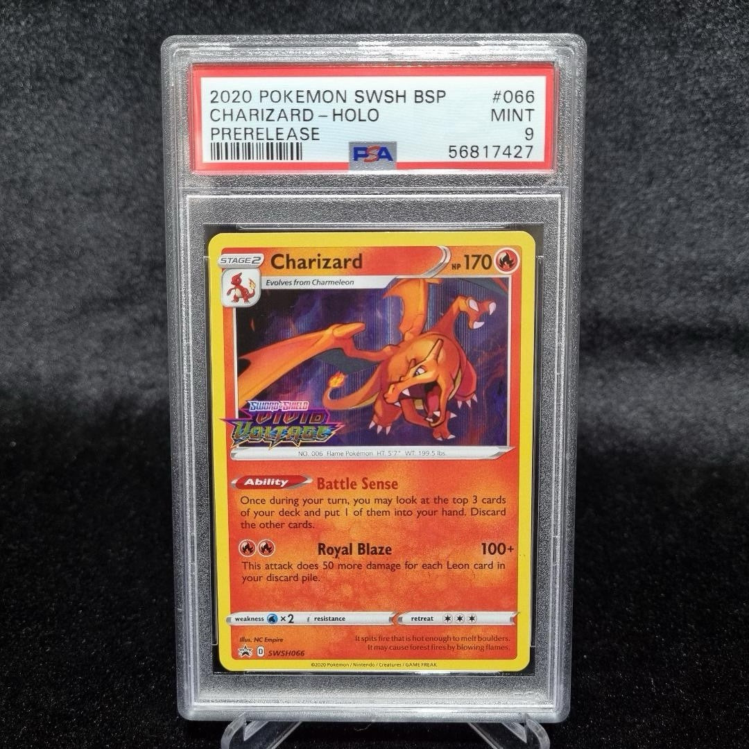 2020 Charizard Holo Prerelease Black Star Promo PSA 9 Vivid Voltage English TCG0