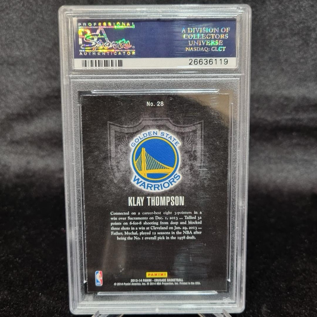 2013-2014 Klay Thompson PSA 10 Panini Crusade Blue #28 Golden State Warriors1