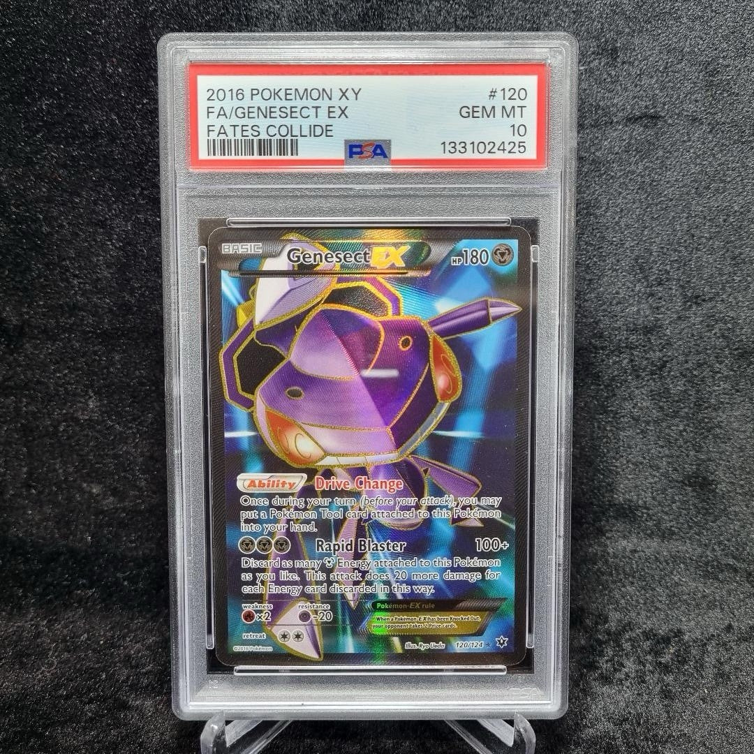 2016 Pokemon XY Genesect EX Full Art Fates Collide 120/124 PSA 10 English0