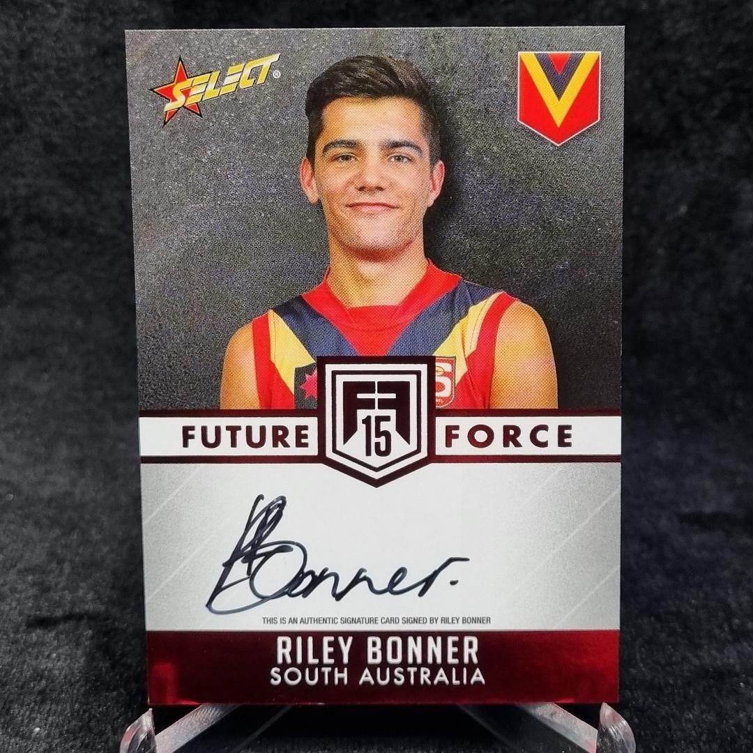 AFL Select 2015 Future Force RILEY BONNER Draft Pick Signature Red /200 #80