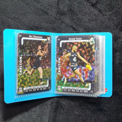 AFL 2025 Pocket Album Carlton Blues Ft Patrick Cripps Cards Team Coach Game Card3