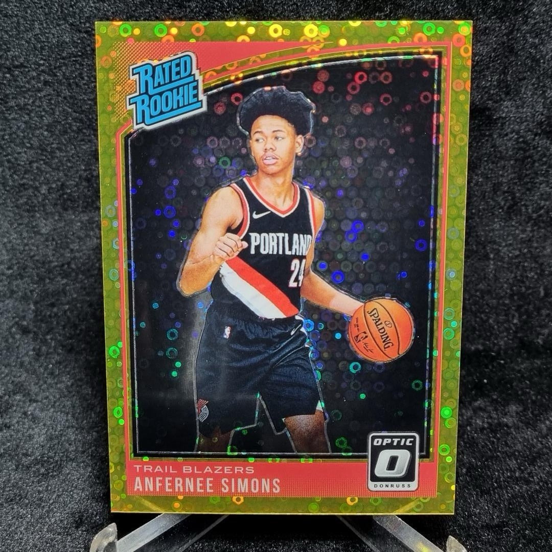 2018-19 Panini Optic Rated Rookie #186 Gold Fast Break 1/10 Anfernee Simons0