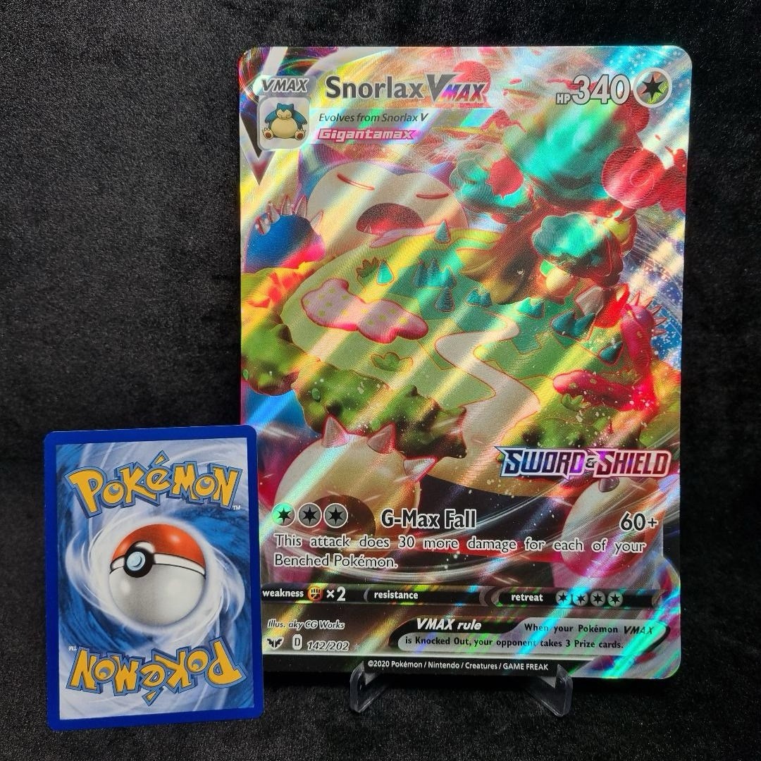 Pokémon Snorlax VMAX JUMBO PROMO CARD 142/202 Sword & Shield English TCG0